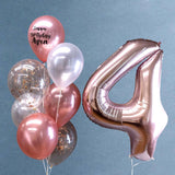 Helium Balloons Bouquet with Foil Number 40"