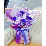 Purple Soap Roses Bouquets (Artificial Flower) | (Klang Valley Delivery Only)