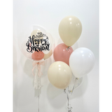 24" Dahlia  Bubble Balloon Set (Klang Valley Delivery)