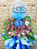 Fresh Blue Gerbera Grand Opening Flower Stand