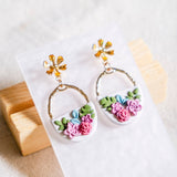 Spring Flings Oval Handmade Polymer Clay Earring | (Nationwide Delivery)