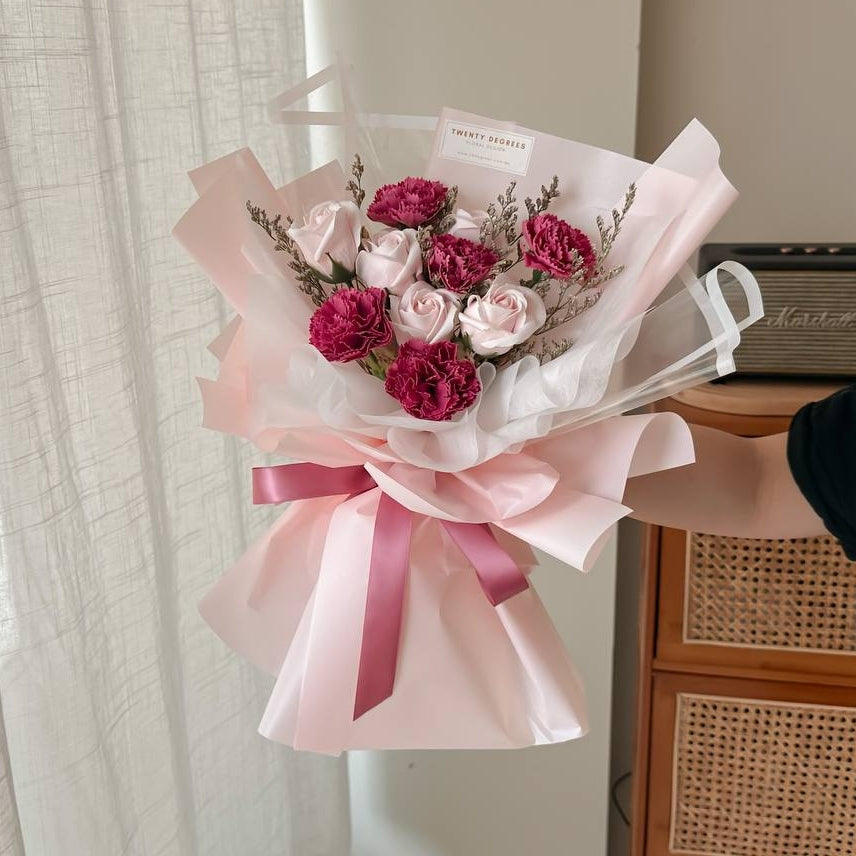 Hana Artificial Soap Flower Bouquet (Klang Valley Delivery Only