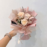 520 Aurora Rosey Artificial Soap Bouquet (Johor Bahru Delivery Only)