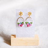 Spring Flings Oval Handmade Polymer Clay Earring | (Nationwide Delivery)