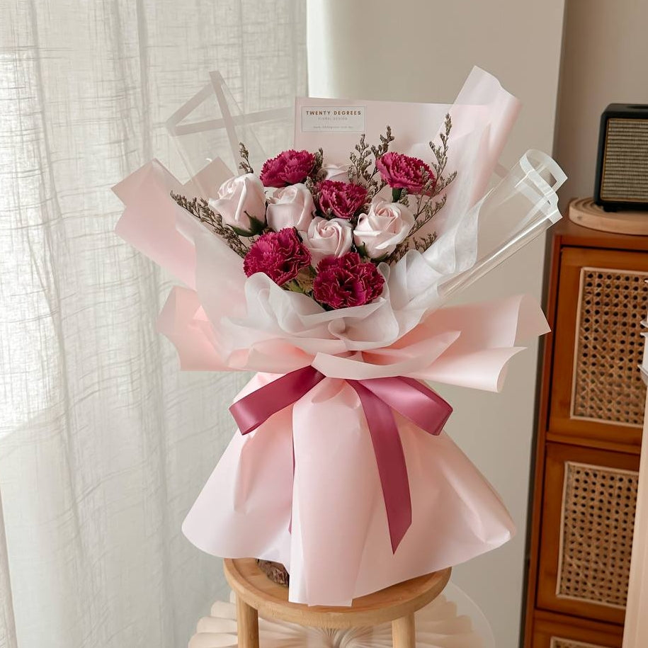 Money Bouquet, Soap Rose, Money Rose, Carnation Flower Basket KL, Malaysia,  Kuala Lumpur Delivery 