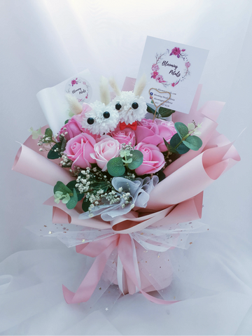 Me & You Bunny Bouquet (Klang Valley Delivery Only) - Valentine's Day Flowers & Gifts 2026