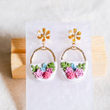 Spring Flings Oval Handmade Polymer Clay Earring | (Nationwide Delivery)