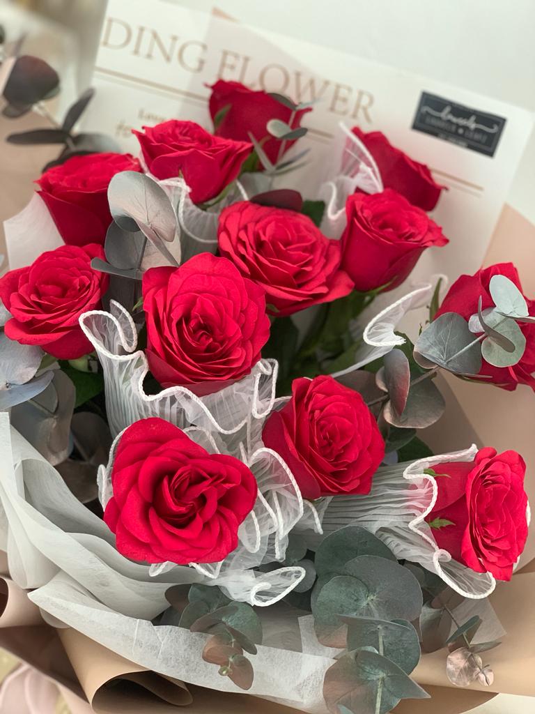 520 Nyla Red Rose Flower Bouquet (Johor Bahru Delivery Only) Giftr