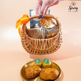 Mid-Autumn: Mooncake Festival | Happiness Rattan Bag Mooncake Giftset 中秋幸福竹编手提包月饼礼盒 | (Nationwide Delivery)