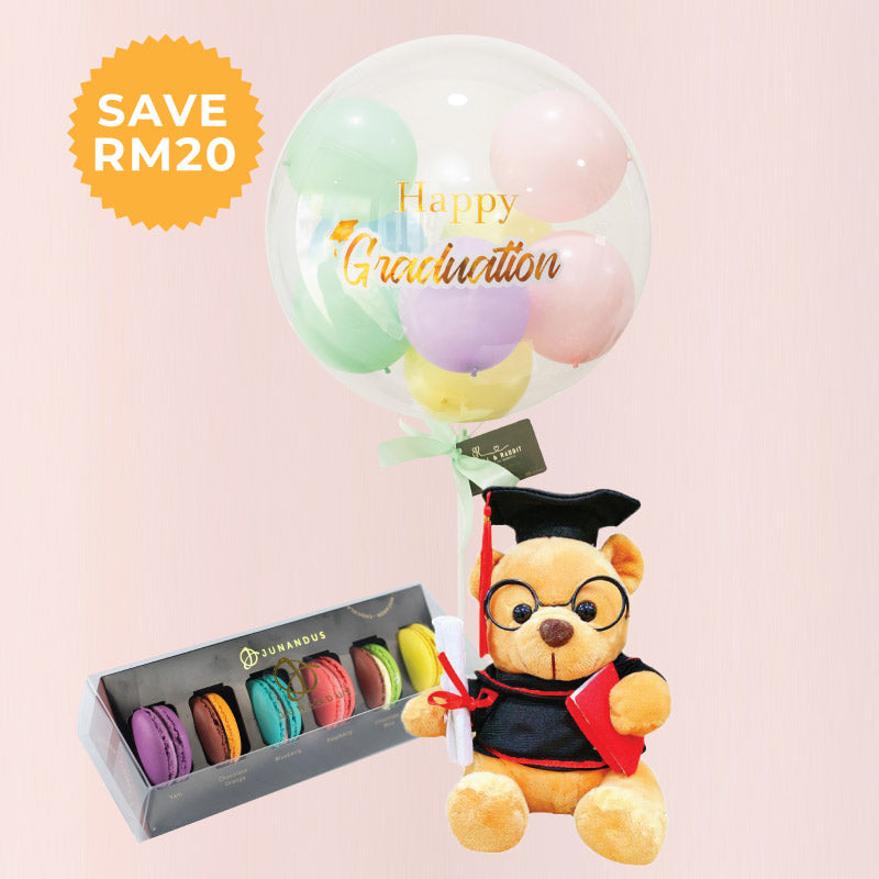 Graduation Bear + Macaron + Balloon