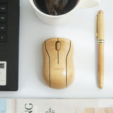 Office Gift Set #06 - Bamboo Wireless Mouse, Bamboo Gel Pen, Desk Phone Holder (Nationwide Delivery)
