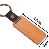 2 Units - Personalised Leather Wooden Keychain  (Nationwide Delivery)