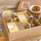 Delightful 月夕花朝 | Personalized Gift Box With Cups, Flower Tea, Cutlery & Mooncake | (Nationwide Delivery)