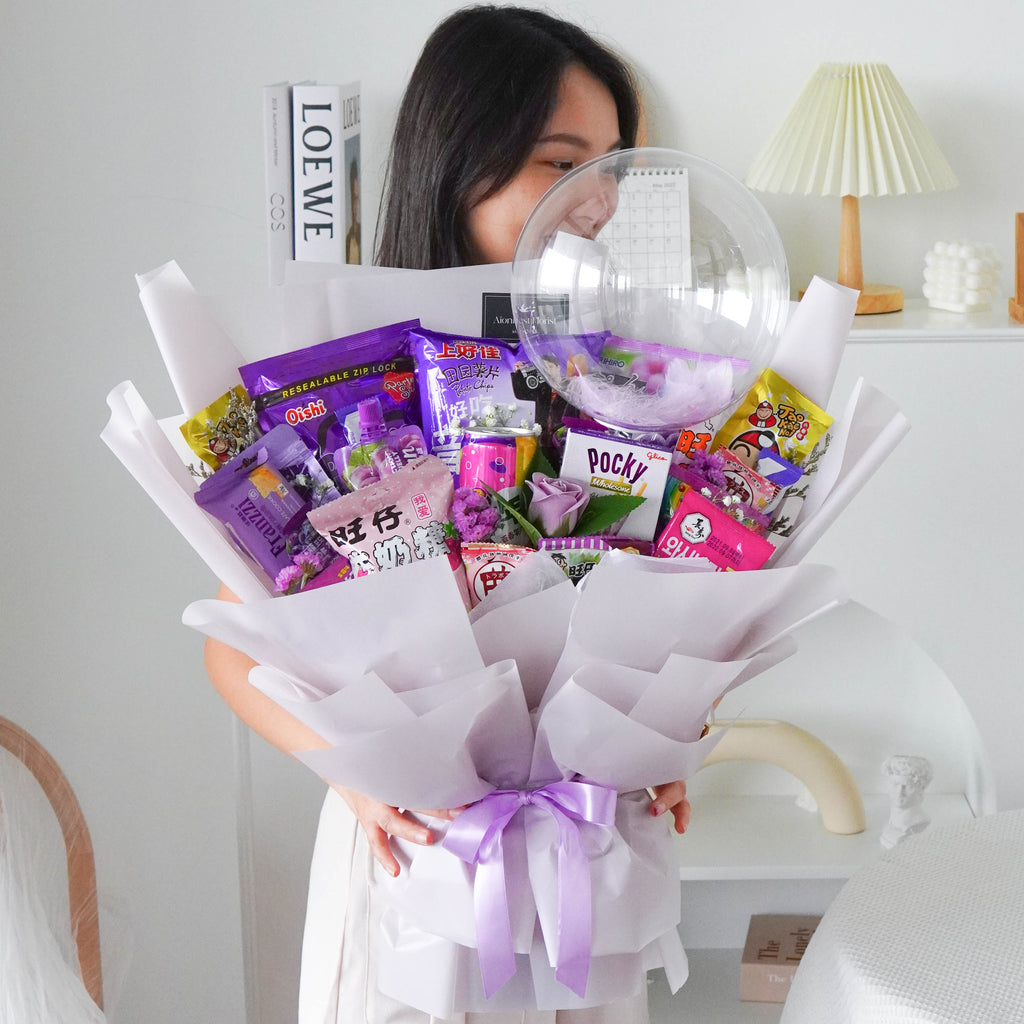 Aionnest  Snack Bouquet M SIZE | Purple (Klang Valley Delivery)