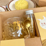 Delightful 月夕花朝 | Personalized Gift Box With Cups, Flower Tea, Cutlery & Mooncake | (Nationwide Delivery)