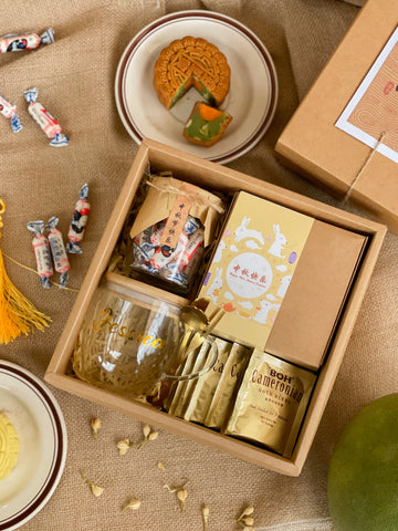 Blessing 玉兔送福 | Personalized Gift Box With Mug, Sweet, Tea and Mooncake | (Klang Valley Delivery)  - Mooncake Festival 2026