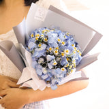 Blue Velvet Fresh Mix Flower Bouquet (Klang Valley Delivery)