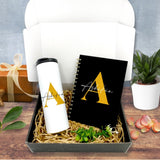 Personalised Thermal Flask with Hardcover Journal Gift Set - Classic Minimalist | West Malaysia Delivery Only