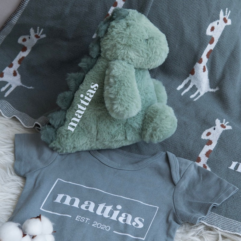 Premium Roarsome Dinosaur Personalised Baby Gift Set (West Malaysia De