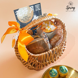 Mid-Autumn: Mooncake Festival | Happiness Rattan Bag Mooncake Giftset 中秋幸福竹编手提包月饼礼盒 | (Nationwide Delivery)