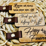 2 Units - Personalised Leather Wooden Keychain  (Nationwide Delivery)
