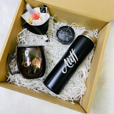 Personalized LED Thermos Flask Bottle & Solid Copper 304 Stainless Steel Mule Mug Cup 500ml Gift Box Set With LED Fairy Lights & Mini Dried Flower Bouquet (Klang Valley Delivery)