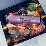 'Mother's Day 2024' "You are My Sunshine" Personalised Digital LED Temperature Display Thermos Flask Bottle, Lively Succulent Plant in Pot, Flower Tea Jars/Tubes Gift Set (Nationwide Delivery)