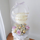 Cloudy (Ferrero Rocher and Soap Roses with Balloon)