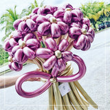 Signature Balloon Flower Bouquet (Reflex) #1 | Pink & Gold | (Klang Valley Delivery Only)