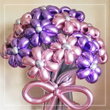 Signature Balloon Flower Bouquet (Reflex) #2 | Pink & Purple | (Klang Valley Delivery Only)