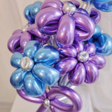 Mini Chrome Balloon Flower Bouquet (Klang Valley Delivery)