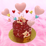 Bear Love Valentine'S Cake (Klang Valley Delivery Only)