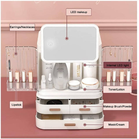 Personalised Premium Cosmetic Storage Box with Mirror (West Malaysia Delivery Only)