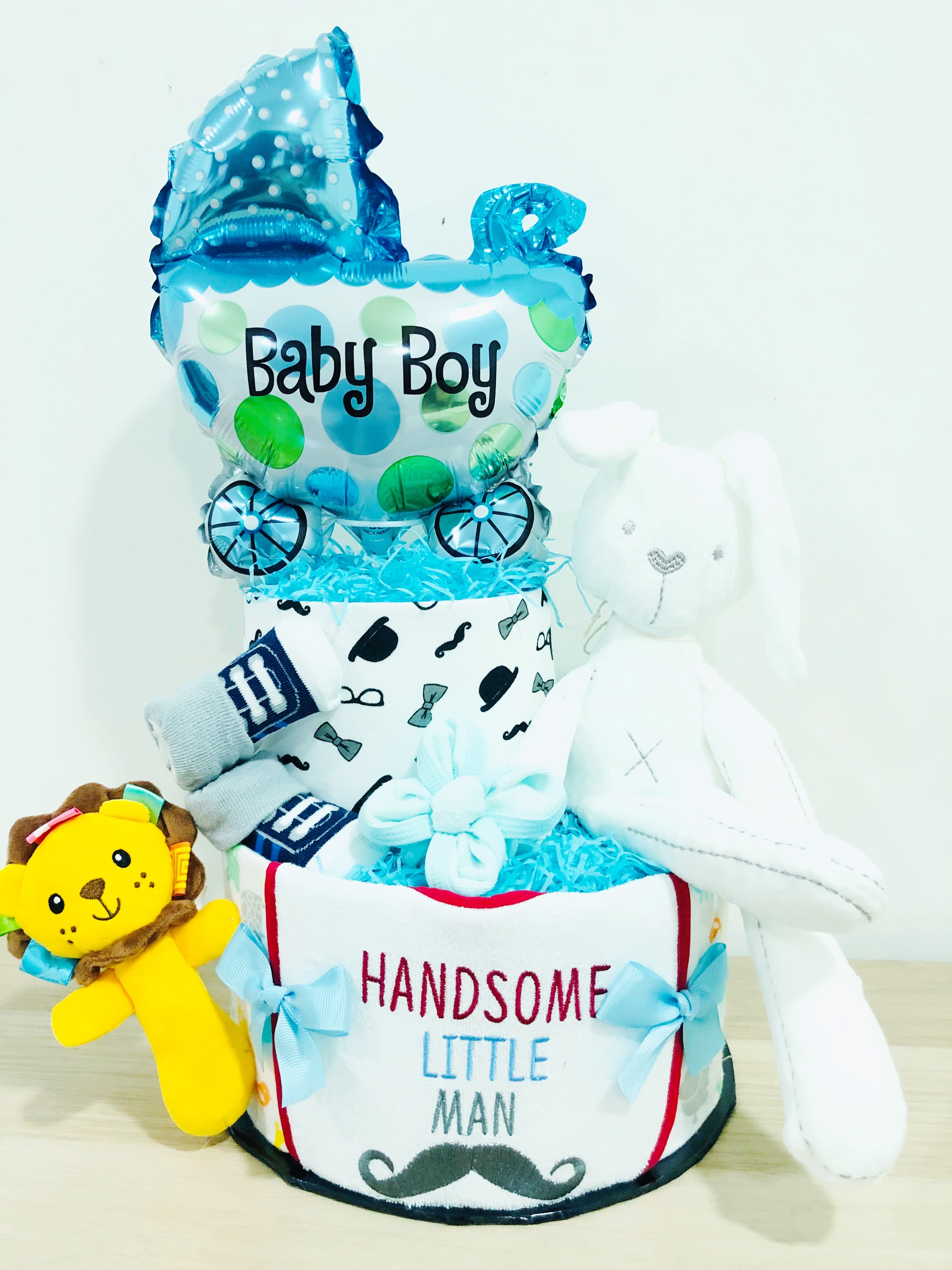 3 Tier Diaper Cake Boy - Bunny – The Little Wardrobe Singapore