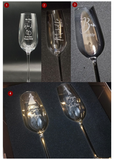 Engraved Champagne Glass Couple Design (Nationwide Delivery)