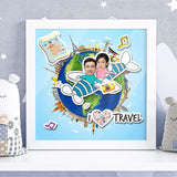 Plane Journey 3d Cute Photo Frame Customise Gift Idea (Nationwide Delivery)