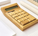 Personalized Solar Powered Wooden Calculator with Wordings (4-6 working days)