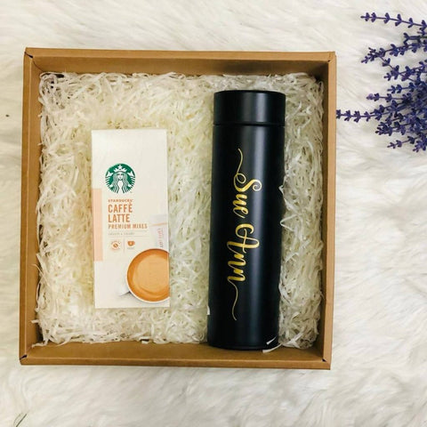 Personalised Smart Temperature Thermos Bottle and Instant Coffee (Klang Valley Delivery)