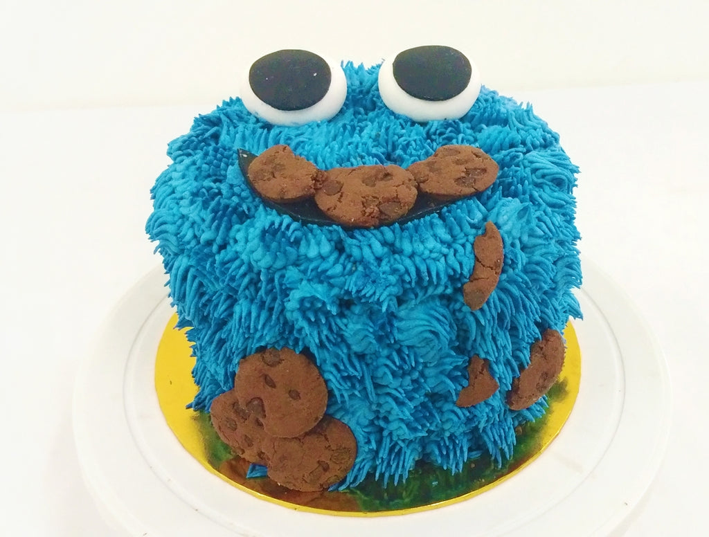 Blue Monster Cartoon Character Cake