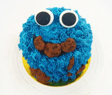 Blue Monster Cartoon Character Cake