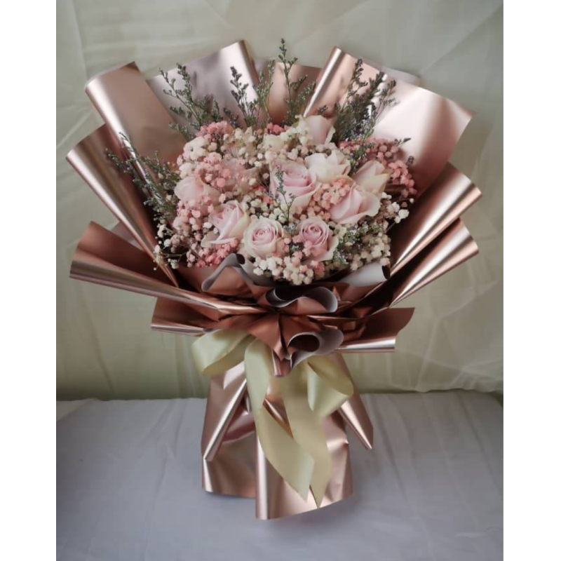 Avalanche Pink Roses Bouquet
