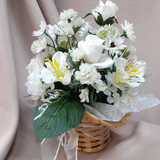 Hari Raya Artificial Victoria White Flower Arrangement