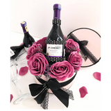 Blinged-Out Miniature Merlot Wine Bloom Box
