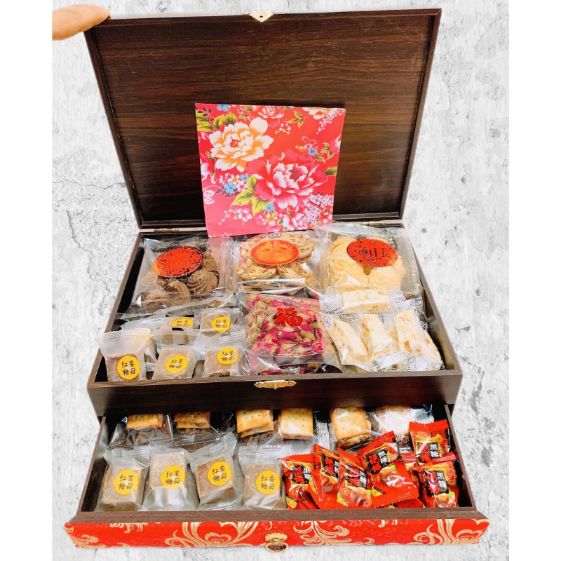 Auspicious Peony Drawer Gift Box (Klang Valley Delivery)