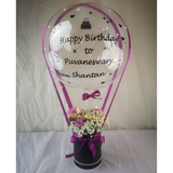 Purple Roses and Ferrero Hot Air Balloon Box