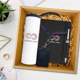 [Corporate Gift] - Customized Vacuum Flask, PU Journal, Pen Set & Badgeholder [with Company Logo] | (West Malaysia Delivery Only)