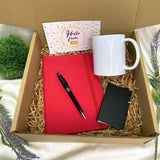 [Corporate Gift] - Customized Mug, PU Journal, Pen Set & RFID Cardholder [with Company Logo] | (West Malaysia Delivery Only)