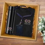 [Corporate Gift] - Customized Smart Temperature Vacuum Flask, Lanyard, PU Badgeholder & T-shirt [with Company Logo] | (West Malaysia Delivery Only)