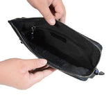 Black Leather Clutch Bag C/W Back Handle (Nationwide Delivery)