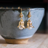 Tulip Pearl Gold Handmade Earring (5-7 Working Days)